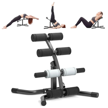 RELIFE REBUILD YOUR LIFE Mini Inversion Table, Unisex Abdominal Training Equipment for Home Gym, Compact Steel Frame Back & Glute Trainer with Foam Rollers, 330 LBS, Workout Machine, Home Abs Workout